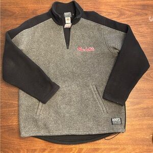 Roots Black and Gray Zip-Up Sweater